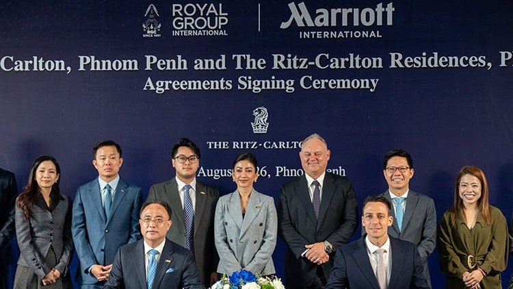 万豪国际与皇家集团签署协议，丽思卡尔顿品牌将首次进驻柬埔寨